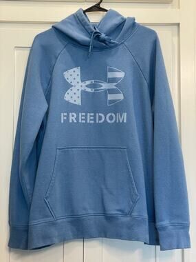 Under Armour Lt.  Blue  Fleece Freedom Rival hoodie XL